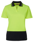 Wholesale 6HNB1 JB's HV 4602.1 LADIES S/S NON BUTTON POLO Printed or Blank