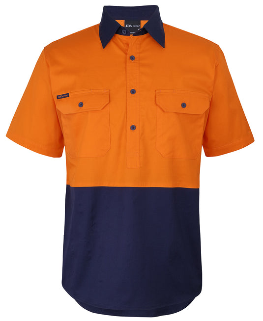 Wholesale 6HVCW JB's HV Close Front S/S 150G Work Shirt Printed or Blank