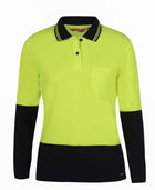 Wholesale 6LHCL JB's LADIES HV L/S COMFORT POLO Printed or Blank