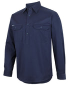 Wholesale 6WLCF JB's CLOSE FRONT L/S 150G WORK SHIRT Printed or Blank