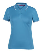 Wholesale 7JCP1 JB's PODIUM LADIES JACQUARD CONTRAST POLO Printed or Blank