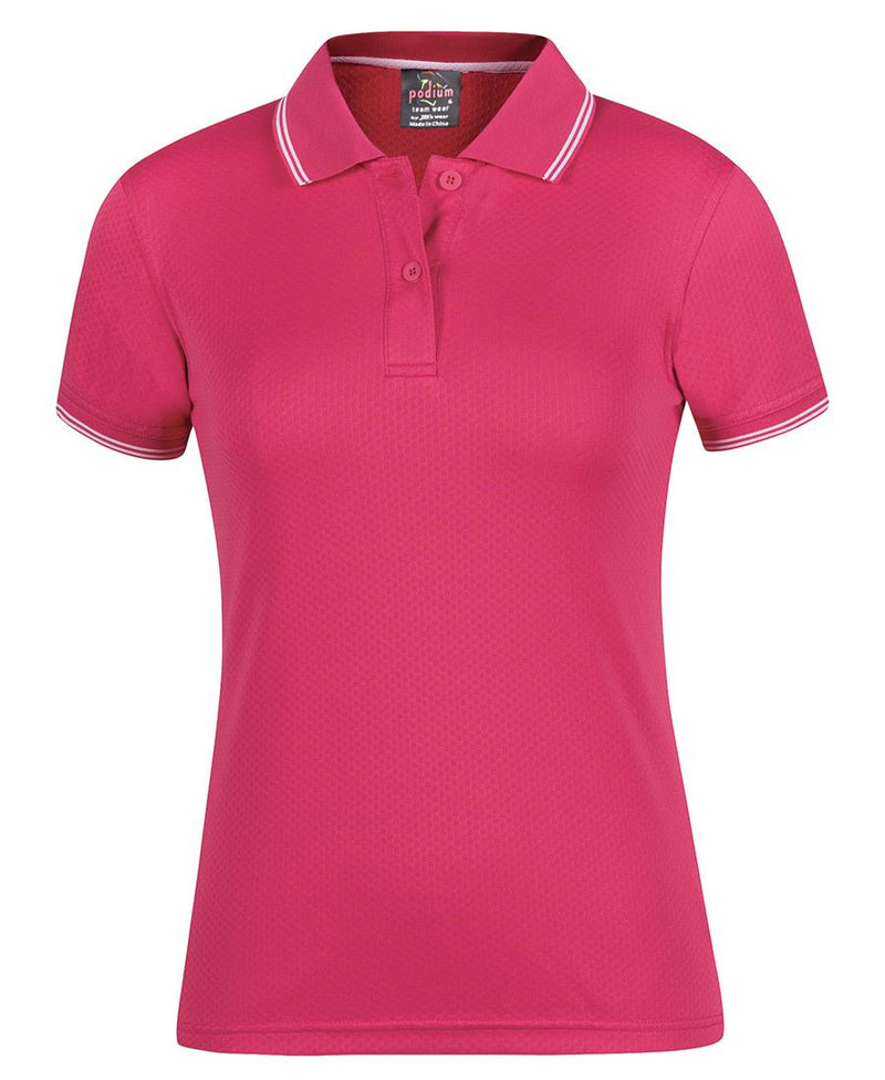 Load image into Gallery viewer, Wholesale 7JCP1 JB&#39;s PODIUM LADIES JACQUARD CONTRAST POLO Printed or Blank
