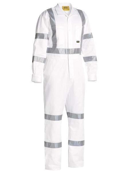 Load image into Gallery viewer, Wholesale BC6806T Bisley 3M Taped White Drill Overalls - Stout Printed or Blank
