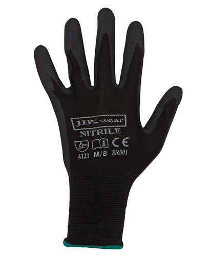 Wholesale 8R001 JB's BLACK NITRILE BREATHABLE GLOVES (12 PK) Printed or Blank