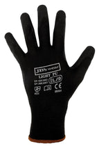 Wholesale 8R004 JB's BLACK LIGHT PU BREATHABLE GLOVES (12 PK) Printed or Blank