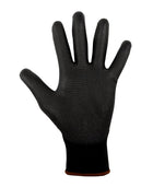 Wholesale 8R004 JB's BLACK LIGHT PU BREATHABLE GLOVES (12 PK) Printed or Blank