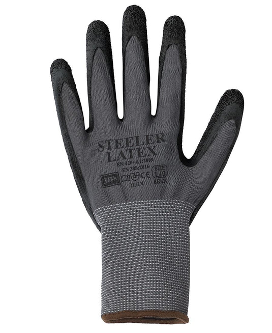 Wholesale 8R029 JB's STEELER LATEX CRINKLE GLOVE (12 PACK) Printed or Blank