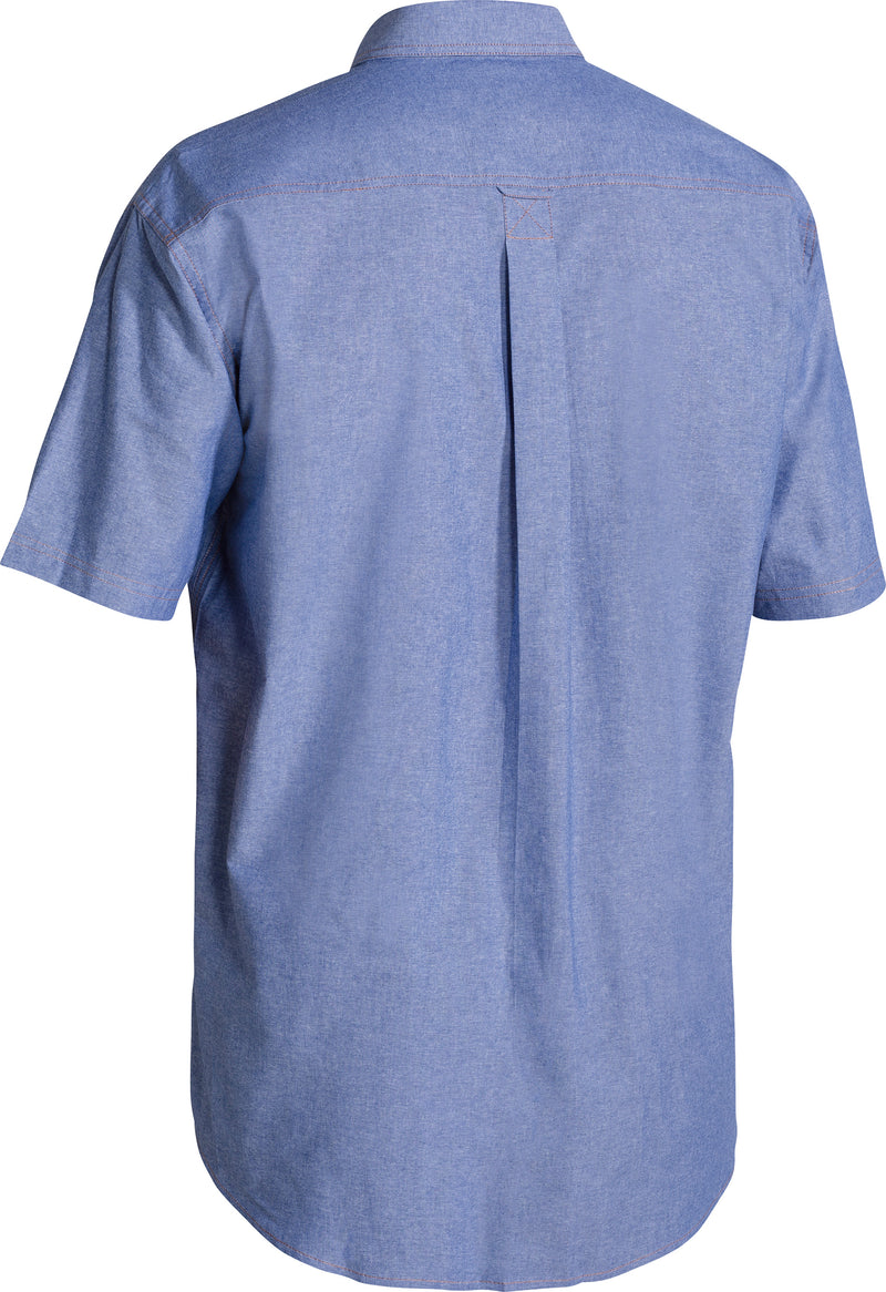 Load image into Gallery viewer, Wholesale B71407 Bisley Chambray Shirt - Short Sleeve Printed or Blank
