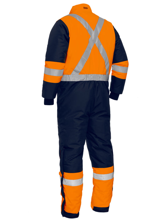 Wholesale BC6453T Bisley X Taped Two Tone Hi Vis Freezer Coverall - Regular Printed or Blank