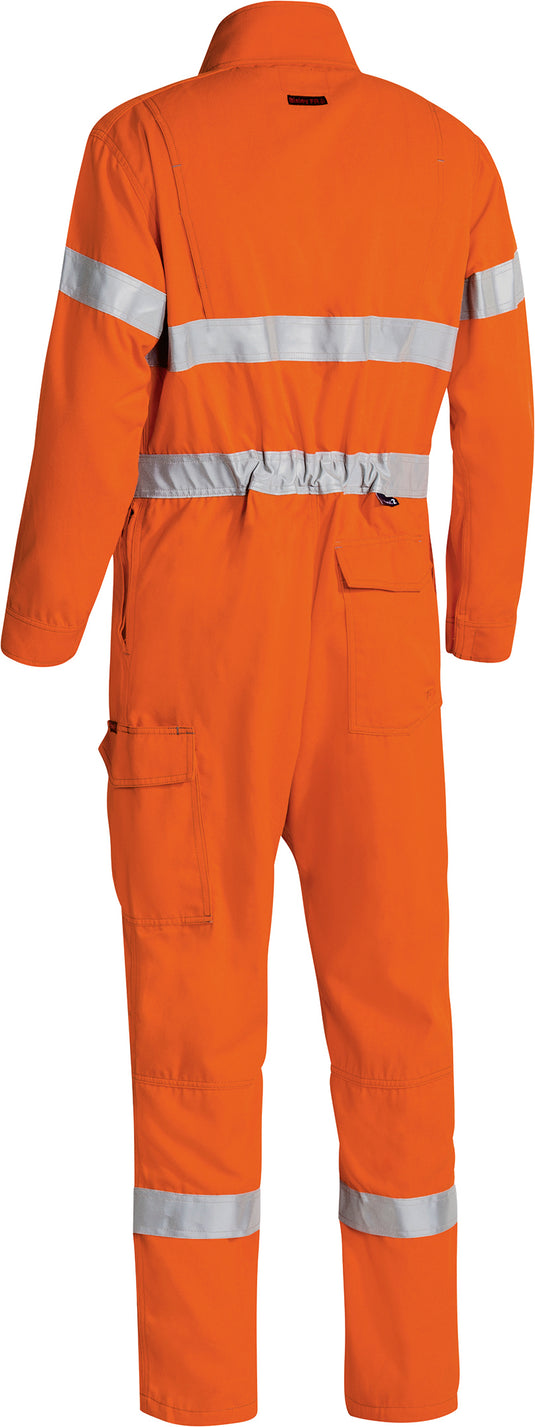 Wholesale BC8085T Bisley Tencate Tecasafe® Plus 700 Taped Hi Vis Engineered FR Vented Coverall - Stout Printed or Blank