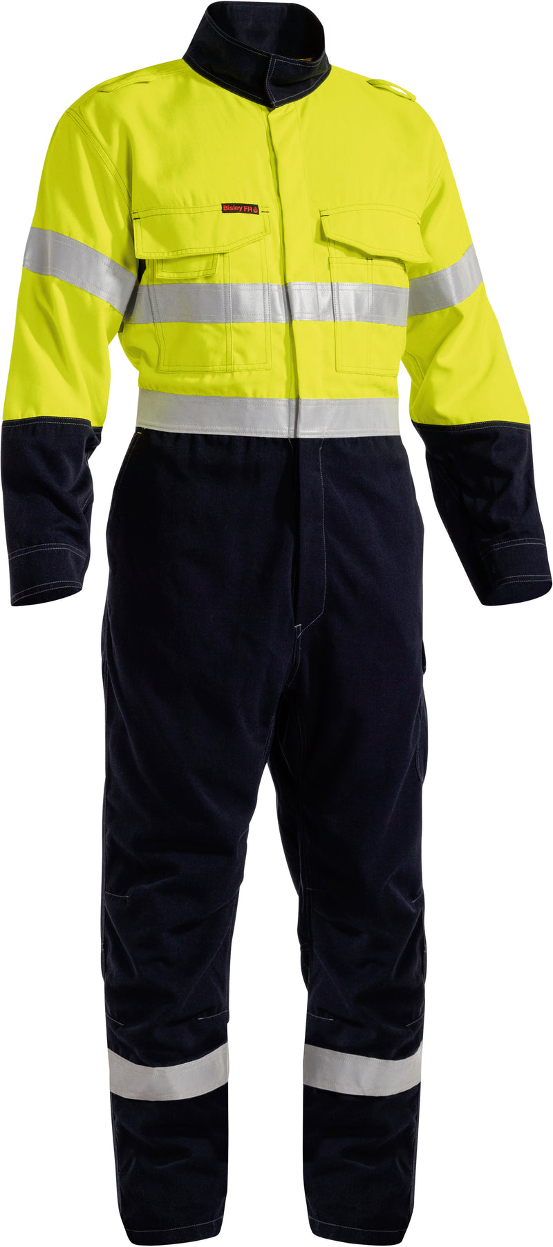 Load image into Gallery viewer, Wholesale BC8086T Bisley Tencate Tecasafe® Plus 700 X Taped Two Toned Hi Vis Engineered FR Vented Coverall - Regular Printed or Blank
