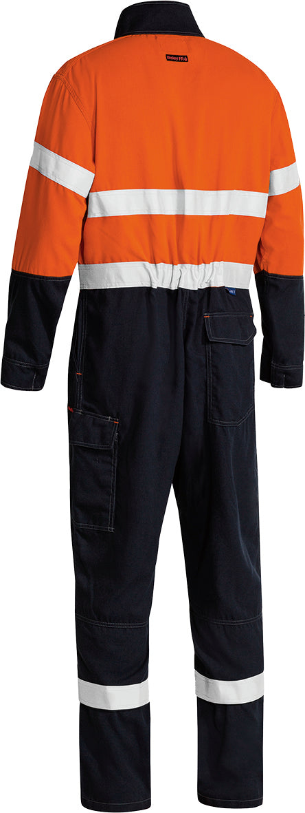 Wholesale BC8186T Bisley Tencate Tecasafe® Plus 580 Taped Two Tone Hi Vis Lightweight FR Non Vented Engineered Coverall - Stout Printed or Blank