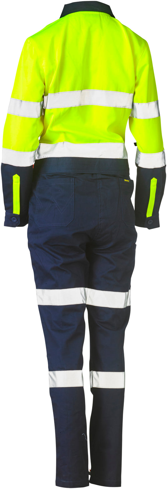 Wholesale BCL6066T Bisley Womens Taped Hi Vis Cotton Drill Overalls Printed or Blank