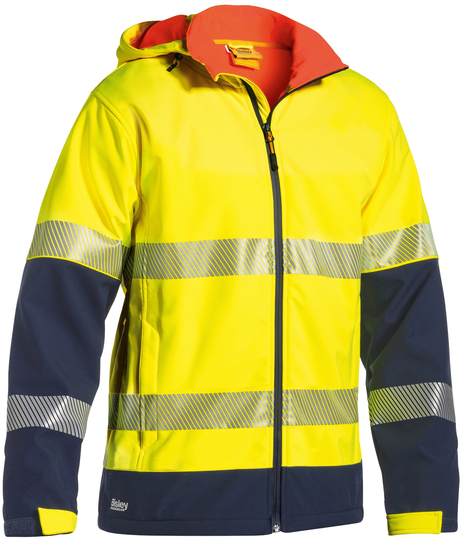 Wholesale BJ6934T Bisley Taped Two Tone Hi Vis Ripstop Softshell Jacket Printed or Blank