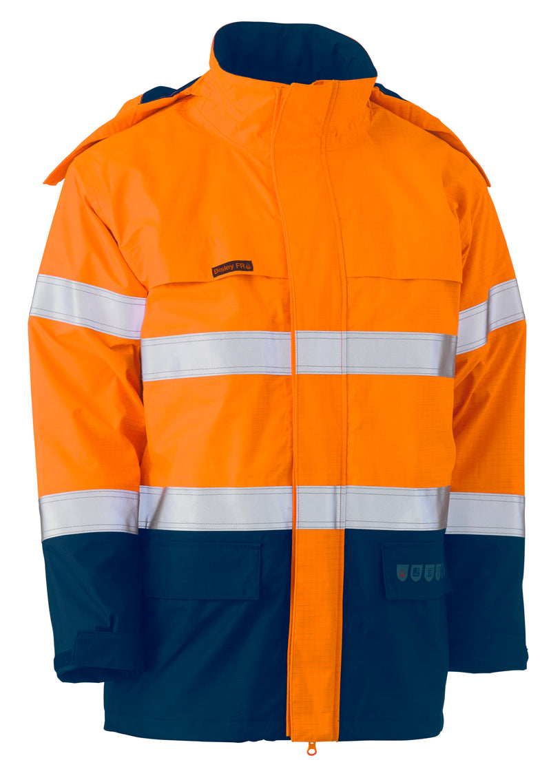 Load image into Gallery viewer, Wholesale BJ8110T Bisley Taped Two Tone Hi Vis FR Wet Weather Shell Jacket Printed or Blank
