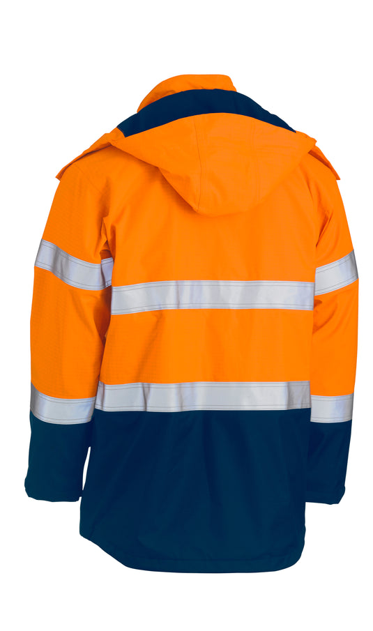 Wholesale BJ8110T Bisley Taped Two Tone Hi Vis FR Wet Weather Shell Jacket Printed or Blank