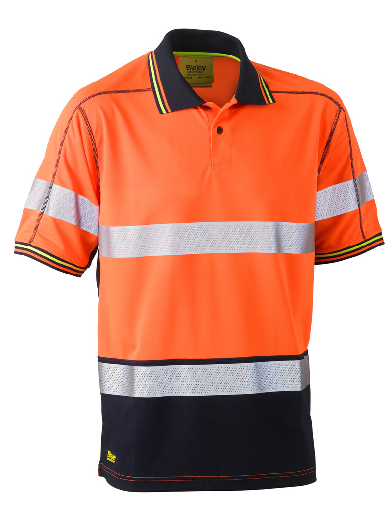 Load image into Gallery viewer, Wholesale BK1219T Bisley Taped Two Tone Hi Vis Polyester Mesh Short Sleeve Polo Shirt Printed or Blank
