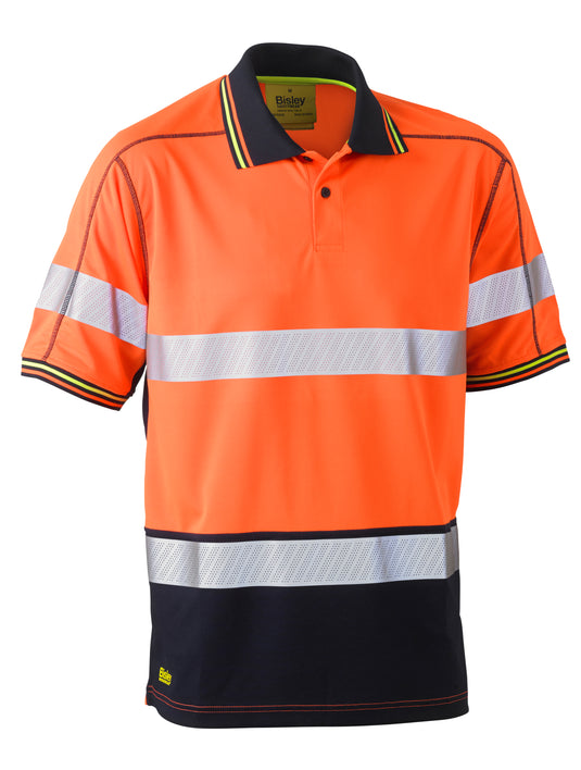 Wholesale BK1219T Bisley Taped Two Tone Hi Vis Polyester Mesh Short Sleeve Polo Shirt Printed or Blank