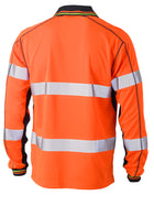 Wholesale BK6219T Bisley Taped Two Tone Hi Vis Polyester Mesh Long Sleeve Polo Shirt Printed or Blank