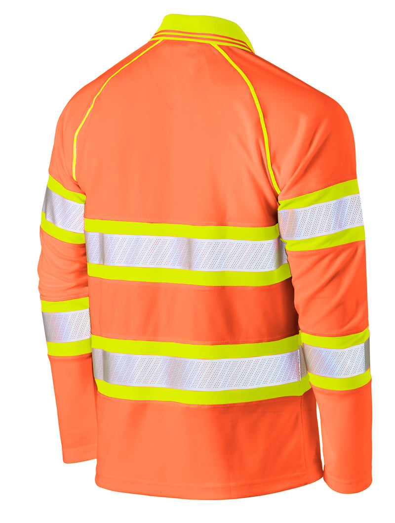 Load image into Gallery viewer, Wholesale BK6223T Bisley Tape Double Hi Vis Mesh Polo Shirt - Long Sleeve Printed or Blank
