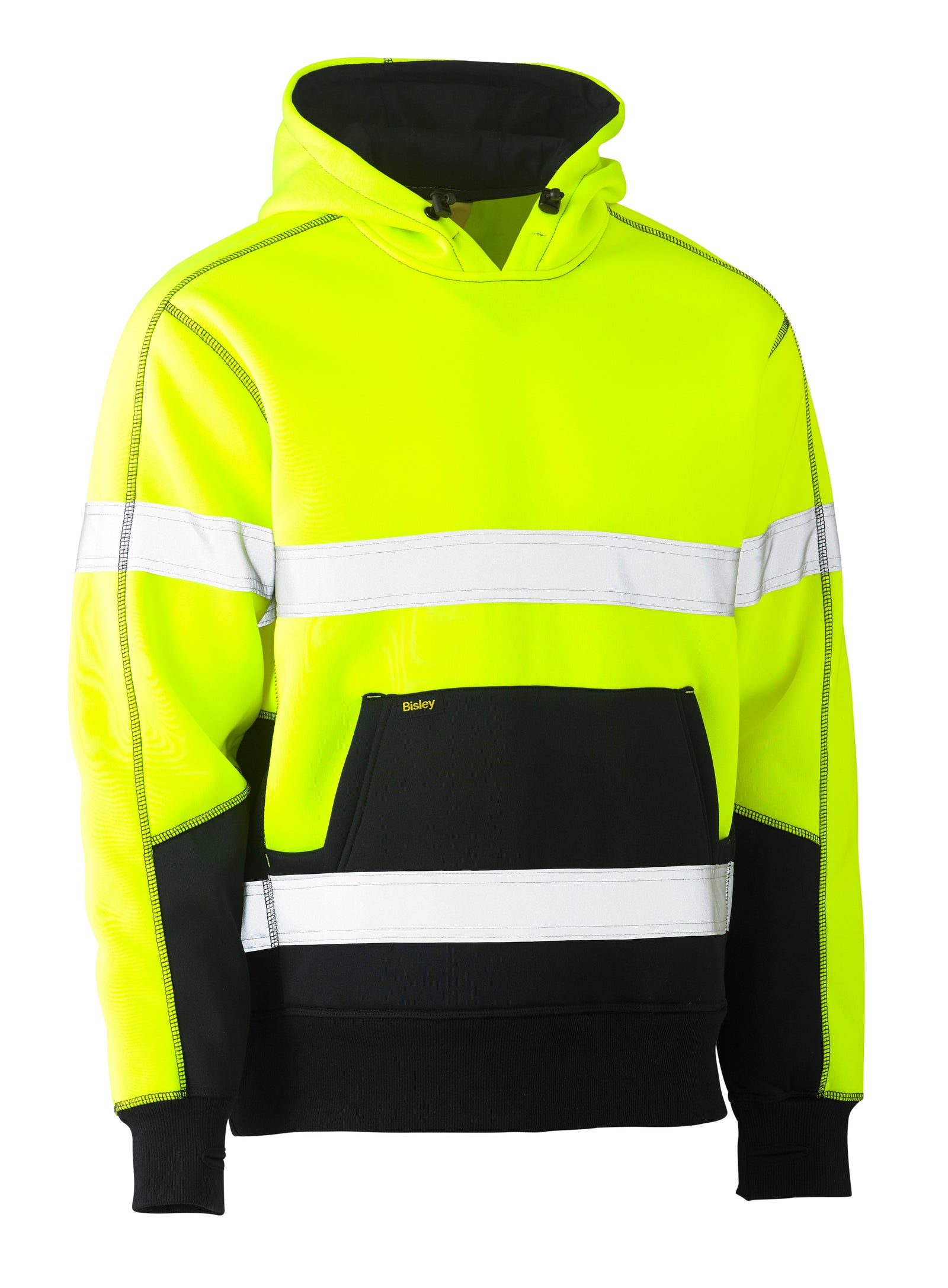 Wholesale BK6619T Bisley Taped Hi Vis Two Tone Fleece Pullover Hoodie Printed or Blank