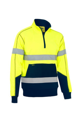 Wholesale BK6987T Bisley Taped Hi Vis Fleece Pullover With Sherpa Lining Printed or Blank