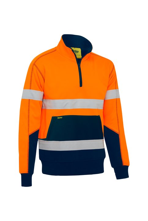 Load image into Gallery viewer, Wholesale BK6987T Bisley Taped Hi Vis Fleece Pullover With Sherpa Lining Printed or Blank
