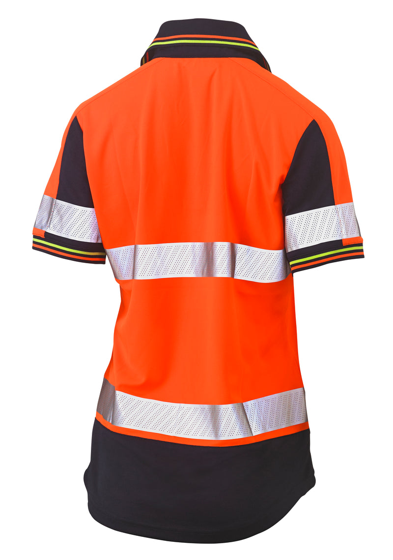 Load image into Gallery viewer, Wholesale BKL1225T Bisley Womens Short Sleeve Taped Two Tone Hi Vis V-Neck Polo Printed or Blank
