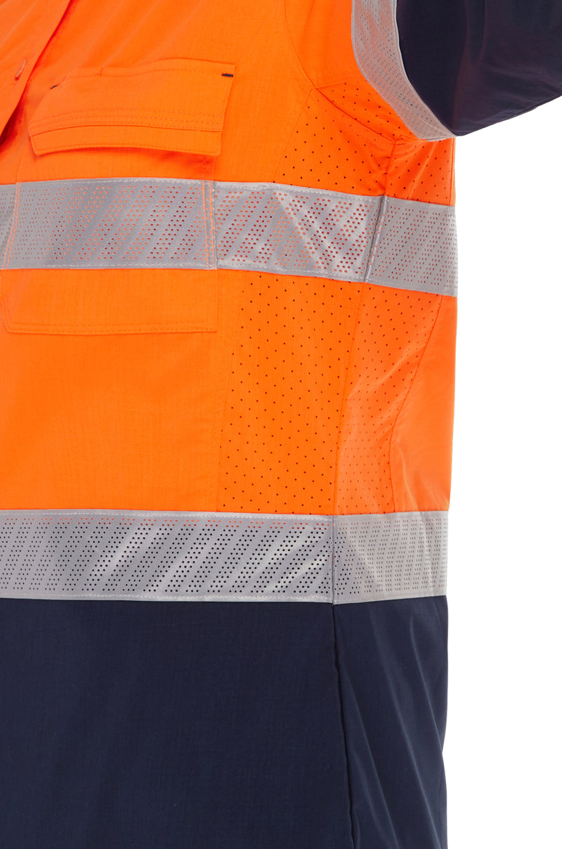Load image into Gallery viewer, BL6491T Bisley Womens X Airflow™ Hi Vis Taped Stretch Ripstop Shirt
