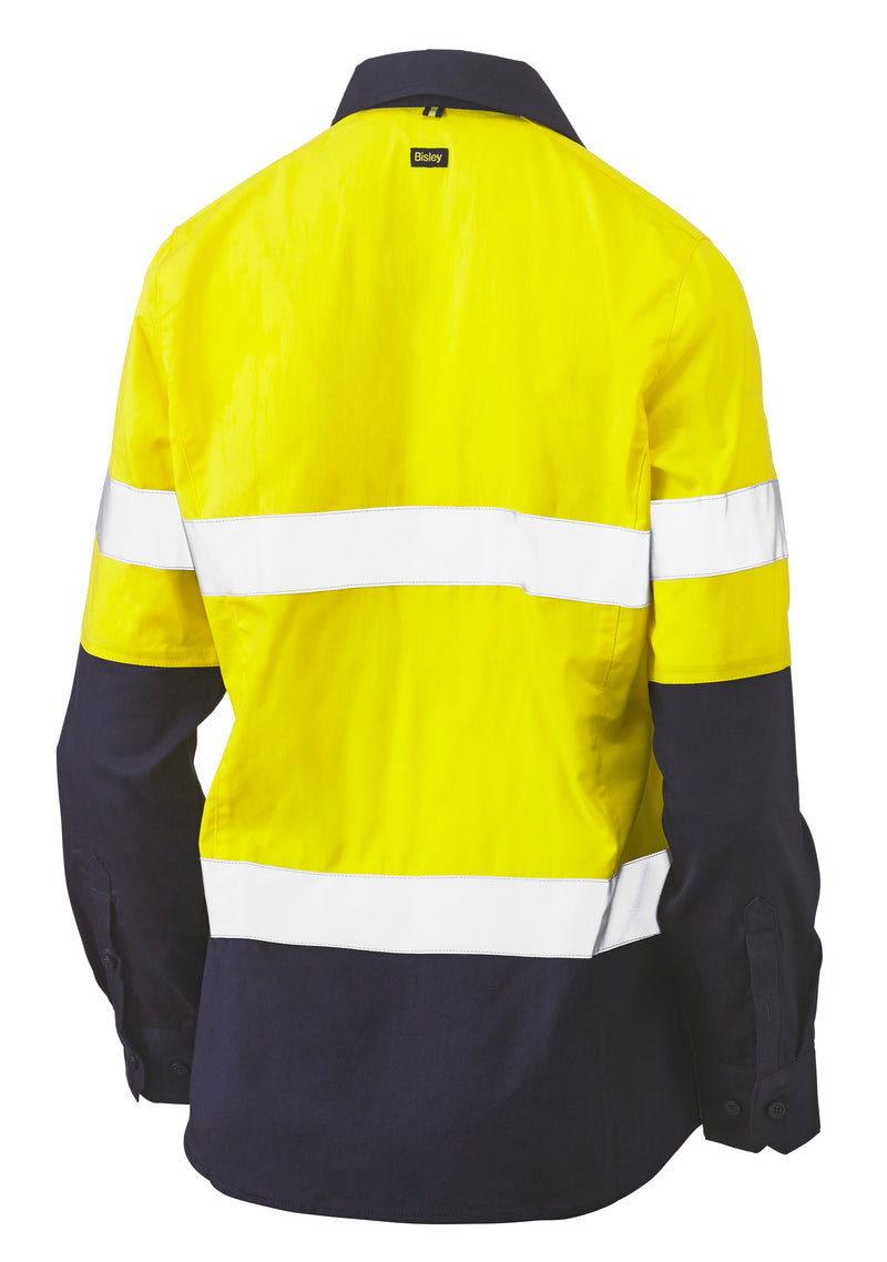 Load image into Gallery viewer, Wholesale BLC6064T Bisley Womens Taped Hi Vis Stretch V-Neck Shirt Printed or Blank
