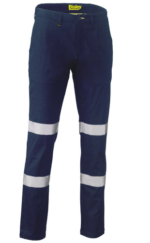 Wholesale BP6008T Bisley Taped Biomotion Stretch Cotton Drill Work Pants - Long Printed or Blank