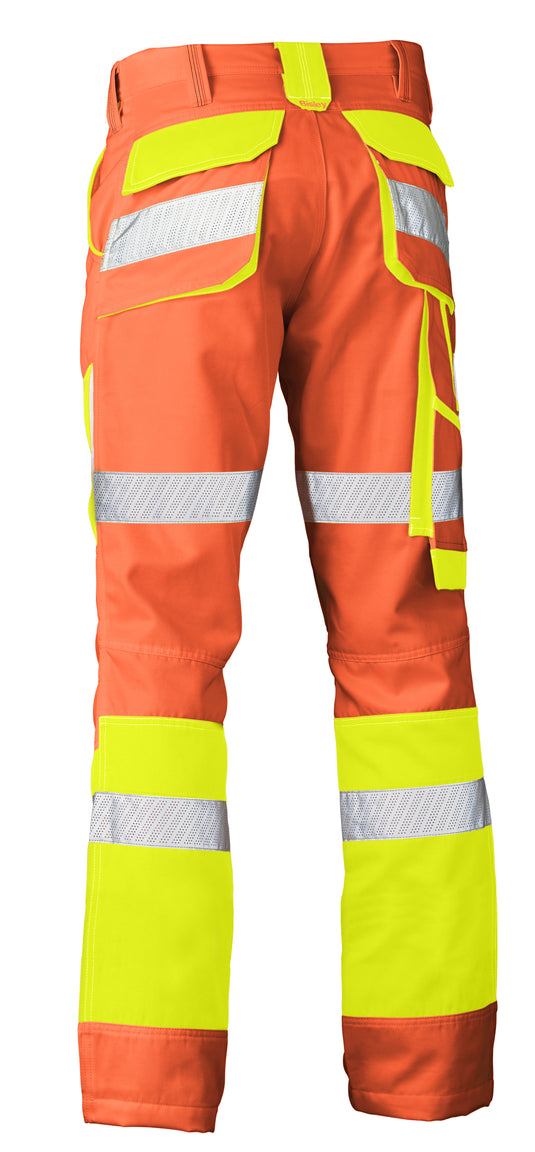 Wholesale BP6411T Bisley Taped Biomotion Double Hi Vis Pant - Stout Printed or Blank