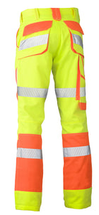 Wholesale BP6411T Bisley Taped Biomotion Double Hi Vis Pant - Stout Printed or Blank