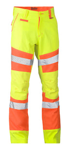 Wholesale BP6411T Bisley Taped Biomotion Double Hi Vis Pant - Stout Printed or Blank