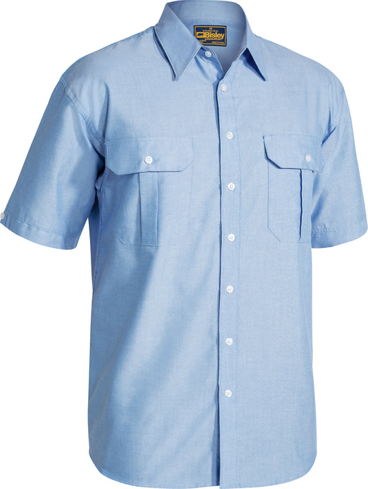 Wholesale BS1030 Bisley Oxford Shirt - Short Sleeve Printed or Blank