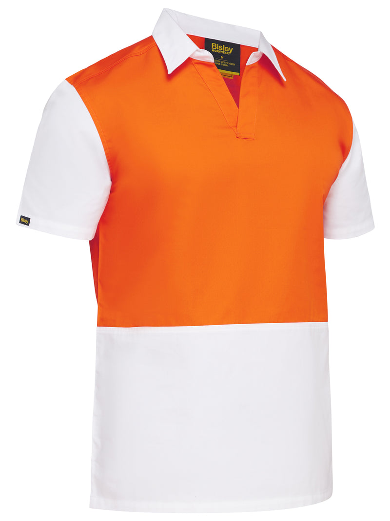 Load image into Gallery viewer, Wholesale BS1405 BISLEY TWO TONE HI VIS V-NECK SHORT SLEEVE SHIRT Printed or Blank
