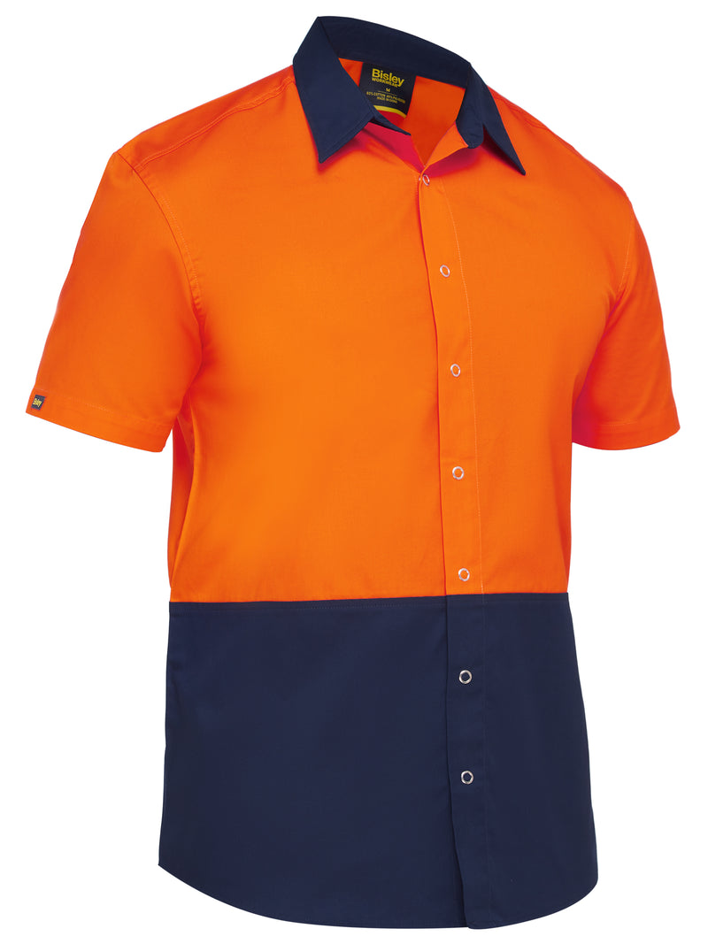 Load image into Gallery viewer, Wholesale BS1442 BISLEY TWO TONE HI VIS SHORT SLEEVE SHIRT Printed or Blank
