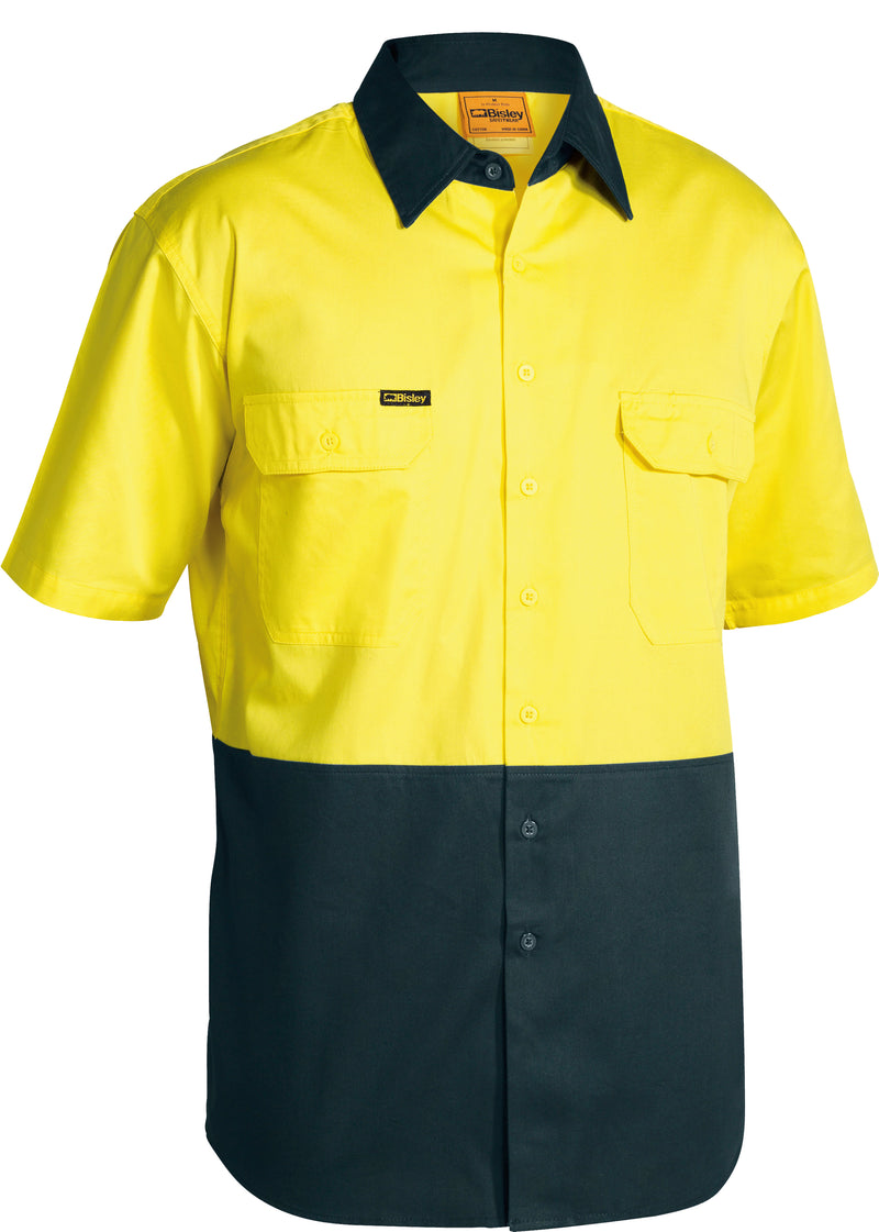 Load image into Gallery viewer, Wholesale BS1895 Bisley 2 Tone Cool Lightweight Drill Shirt - Short Sleeve Printed or Blank

