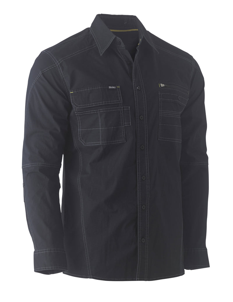 Load image into Gallery viewer, Wholesale BS6144 Bisley Flex &amp; Move™ Utility Work Shirt - Long Sleeve Printed or Blank
