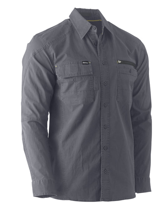 Wholesale BS6144 Bisley Flex & Move™ Utility Work Shirt - Long Sleeve Printed or Blank