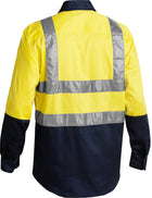 Wholesale BS6267T Bisley 2 Tone Hi Vis Drill Shirt 3M Reflective Tape - Long Sleeve Printed or Blank