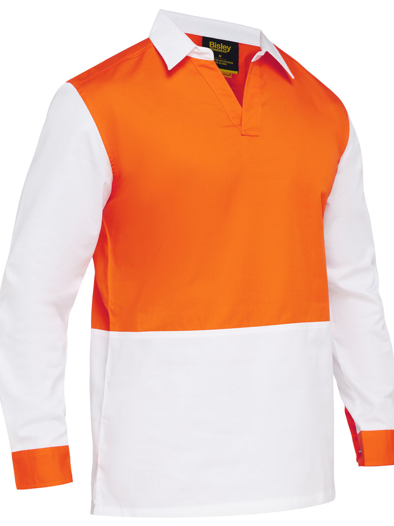 Load image into Gallery viewer, Wholesale BS6405 BISLEY TWO TONE HI VIS V-NECK LONG SLEEVE SHIRT Printed or Blank
