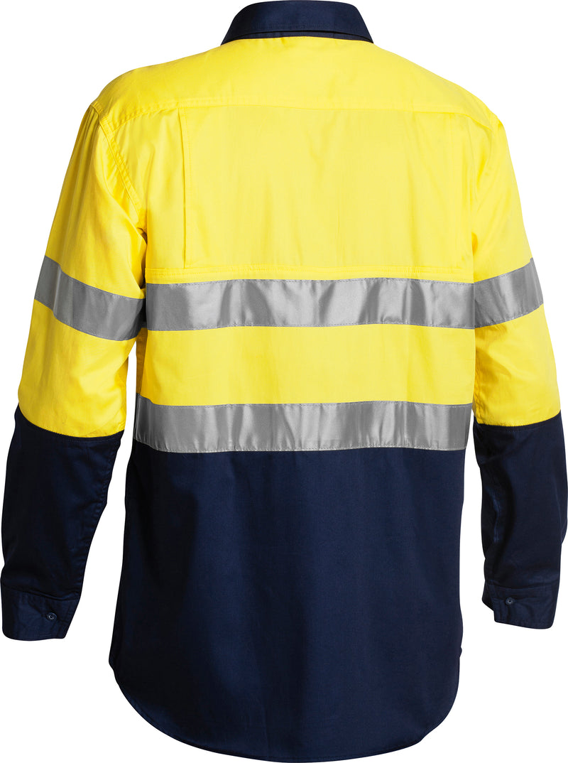 Load image into Gallery viewer, Wholesale BS6896 Bisley 3M Taped Two Tone Hi Vis Cool Lightweight Men&#39;s Shirt - Long Sleeve Printed or Blank
