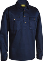 Wholesale BSC6433 Bisley Closed Front Cotton Drill Shirt - Long Sleeve Printed or Blank