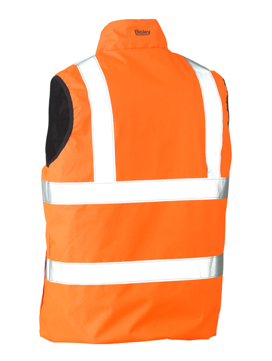 Wholesale BV0330HT Bisley Taped Hi Vis Reversible Puffer Vest Printed or Blank