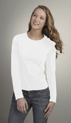 Wholesale Gildan 64400L Ladies Long Sleeve T-Shirt Printed or Blank