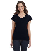 Wholesale Gildan 64V00L Womens V-neck T-shirt Printed or Blank