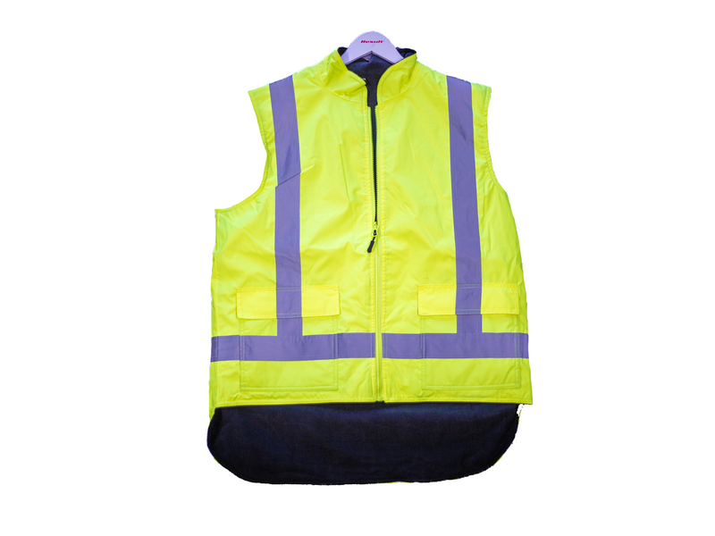 Load image into Gallery viewer, Wholesale R461X Workguard Reversible Fleece Lined Hi-Vis Safety Vest Printed or Blank
