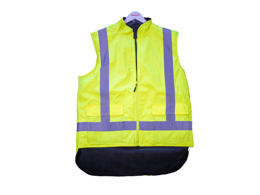 Wholesale R461X Workguard Reversible Fleece Lined Hi-Vis Safety Vest Printed or Blank