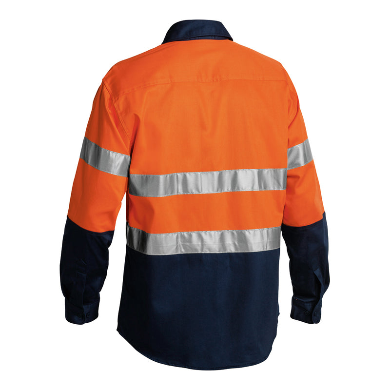 Load image into Gallery viewer, Wholesale BT6456 Bisley 2 Tine Hi Vis Shirt 3M Reflective Tape - Long Sleeve Printed or Blank
